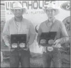  ?? Courtesy Tucker White. Photo ?? Brothers Cooper (left) and Tucker White will team rope together at the 66th annual Minot Y’s Men’s Rodeo. The Nebraska men enter the rodeo in first place in the Badlands Circuit standings.