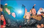  ??  ?? Germany supporters react, after their team’s victory against Sweden in Group ‘F’ match, in Berlin on Saturday.