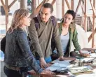  ?? RICHARD FOREMAN JR./AMC ?? Madison (Kim Dickens), Nick (Frank Dillane) and Luciana (Danay Garcia) are in a new place in Season 4 of “Fear the Walking Dead,” which premieres Sunday.