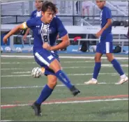  ?? ED MORLOCK — MEDIANEWS GROUP ?? Norristown captain Renato Castillo takes a shot before Wednesday night’s game against Reading.