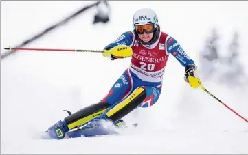  ?? (Photos AFP) ?? Nastasia Noens va participer à son quatrième slalom olympique.