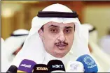  ?? KUNA photo ?? Director General of Kuwait Municipali­ty Ahmad Al-Manfouhi talking to the press.