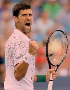  ??  ?? Novak Djokovic, 31 anni, numero 10, sesta finale a Cincinnati AFP