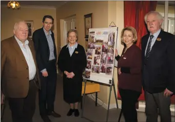  ??  ?? Chairman Cllr Pat Doran, Minister for Health Simon Harris TD, nurse Sr Josephine, Liz Antcliff and secretary Pat Brennan.