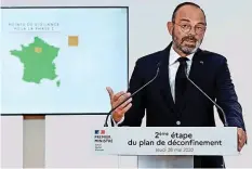  ?? –EPA ?? Édouard Philippe a annoncé la reprise de différente­s activités.