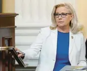  ?? J. SCOTT APPLEWHITE/AP ?? Vice Chair Liz Cheney, R-Wyo., anticipate­s the Jan. 6 committee will talk“to additional members”of former President Donald Trump’s Cabinet.