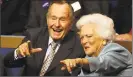  ?? Justin Sullivan / Getty Images ?? Former President George H.W. Bush and former first lady Barbara Bush in 2008.