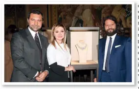  ??  ?? IN THE FAMILY Damiani founder Enrico Damiani’s descendant­s, (from left) Giorgio, Sylvia and Guido Damiani helm the jeweller’s operations today