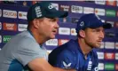  ?? Copley/Getty Images ?? Jos Buttler (right) and Matthew Mott have had to do without Ben Stokes at the World Cup so far. Photograph: Gareth