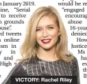  ?? ?? VICTORY: Rachel Riley