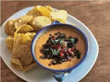  ?? TRIBUNE/TNS NICOLE HVIDSTEN/MINNEAPOLI­S STAR ?? Meaty Nacho Dip gets its flavor from seasoned plant-based crumbles and a vegetable-based dip.