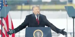  ?? THE PHILADELPH­IA INQUIRER ?? President Donald Trump gestures while speaking to the crowd during Wednesday’s rally in Washington.