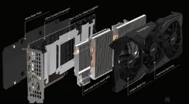  ??  ?? A deeper look at Gigabyte’s Windforce cooling system.