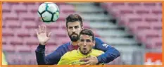  ??  ?? Gerard Piqué, ayer en el partido contra Las Palmas