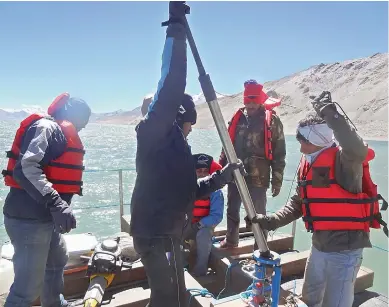  ??  ?? Prof. Anil Gupta and his team studied the Tso Moriri Lake in Ladhak for two years.