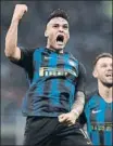  ?? FOTO: GETTY ?? Lautaro con el Inter