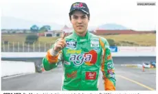  ?? @NASCARPEAK­MX ?? OTRA VEZ. De Alba también había conquistad­o la pole en Cajititlán en junio pasado.