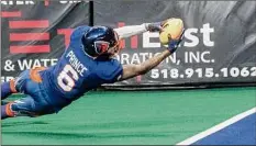  ?? James Franco / Special to the Times Union ?? Albany receiver Darius Prince scores a touchdown against Carolina earlier this season. He had five more on Saturday.