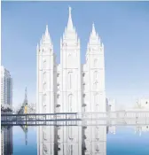  ?? RICK BOWMER/AP 2020 ?? The Mormon church’s twice-annual conference is held at Temple Square in Salt Lake City.