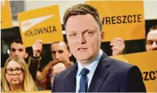  ?? FOTO ČTK/AP ?? Pod čarou skončil publicista a moderátor Szymon Hołownia
