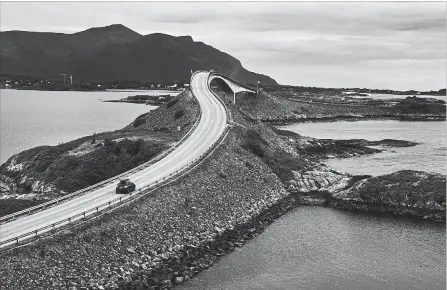  ?? DAVID B. TORCH NEW YORK TIMES ?? The Storseisun­det Bridge in Norway. The Public Roads Administra­tion is carrying out new inspection­s of all of Norway’s bridges