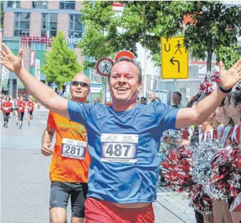  ?? ARCHIV: TS ?? Im Ziel und glücklich: Beim Aalener Stadtlauf ist manchmal auch das Ankommen wie ein Sieg.