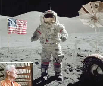  ?? | NASA ?? ABOVE: Eugene Cernan walks on the moon in 1972.