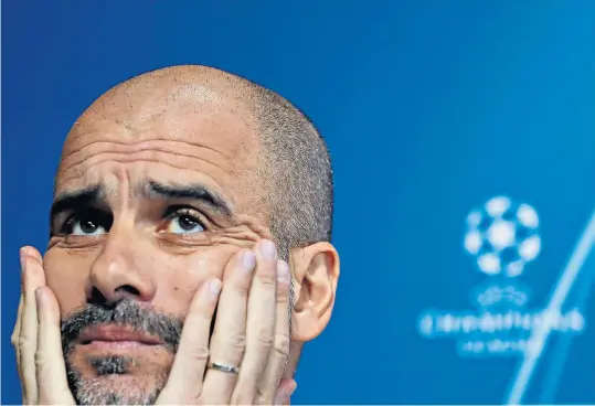  ??  ?? Uncertain future: Pep Guardiola’s position at Manchester City will come under further scrutiny following their Champions League ban and fine