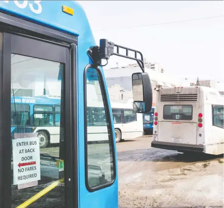  ?? LIAM RICHARDS ?? Some Saskatoon Transit bus drivers have exercised their right to refuse unsafe work conditions, says their local union.