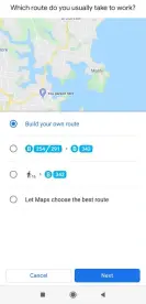  ??  ?? FAR LEFT: Google Maps provides extensive planning for public and mixed modes of transport.
LEFT: Specify your regular journeys and save them to use any day.
