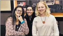  ?? WILLIAM MCCORD ?? Marcus Merge attends a birthday party Nov. 12, 2018, at Nookies Edgewater in Chicago with Bonnie Candy, left, and Claire Buckley.