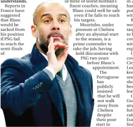  ??  ?? Pep Guardiola