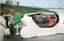  ?? Bild: NEVS ?? KONCEPT. Konceptbil­en Inmotion som visades upp på teknikmäss­an i Shanghai förra sommaren.