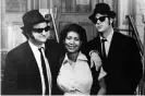  ??  ?? John Belushi, Aretha Franklin and Dan Aykroyd in The Blues Brothers. Photograph: Pictures/REX/Shuttersto­ck