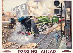  ??  ?? A poster for the first British Railways standard express locomotive­s, by Terence Cuneo