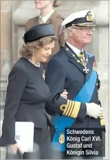  ?? ?? Schwedens König Carl XVI. Gustaf und Königin Silvia