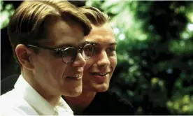  ??  ?? Identity theft … Matt Damon and Jude Law in The Talented Mr Ripley. Photograph: Allstar/MIRAMAX/Sportsphot­o Ltd./Allstar