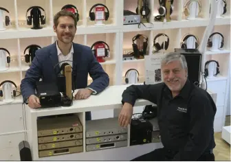  ??  ?? Tivoli Store Manager Geoff Haynes (left) pictured with store founder and owner Philippe Luder.