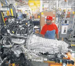  ?? JOSE M. OSORIO/CHICAGO TRIBUNE 2019 ?? A worker on the assembly line at the Ford Chicago Assembly Plant, where the Ford Explorer and Lincoln Aviator sport utility vehicles are built.
