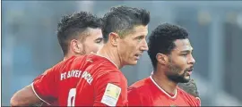  ?? FOTO: AP ?? Lewandowsk­i y Gnabry lograron un doblete cada uno ante el Colonia