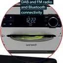  ??  ?? The Sonoro has a CD player, DAB+, DAB and FM radio and Bluetooth connectivi­ty