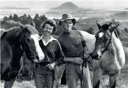  ??  ?? RIGHT Cloie and David Blackley with their horses Misty and Dobbin after trekking in Fiordland National Park.