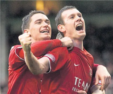  ?? ?? Zander Diamond, right, enjoyed success as a player at Aberdeen and now wants to be a hit as a boss at Broomhill.