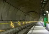  ?? (Photo AFP) ?? Ce nouveau tunnel du Saint-Gothard, long de  km, vise en particulie­r à décongesti­onner les routes.