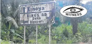  ?? Picture: LOSALINI NAIVOTA ?? A road sign which needs cleaning along Khalsa Rd in Nasinu.