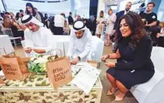  ?? Antonin Kélian Kallouche/Gulf News ?? From left: Shaikh Mohammad Bin Sultan, Khalid Al Tayer and Rania Shamas, senior vice-president at Al Tayer Insignia at the launch of the #LetThereBe­Hope campaign yesterday.