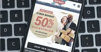  ?? /GETTY IMAGES ?? Completa tus compras de Navidad en este Cyber Monday.