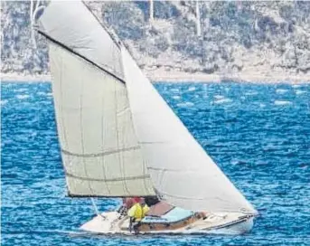  ??  ?? CLASSIC: The yacht Sao, owned by Geoff Doolan was built on the Tamar River in 1898. Mr Doolan is organising the gaffers parade-of-sail at the regatta.