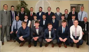  ??  ?? Kilshannin­g Junior B Football Team pictured with their trainers and mentors at the Club Victory Social at Springfort Hall Hotel. Photos by Sheila Fitzgerald