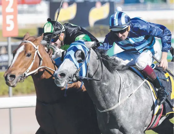  ?? Picture: SIMON BULLARD ?? Jockey Brenton Avdulla, pictured riding Argent D'or to a win, hopes to bridge the gap to premiershi­p rival Hugh Bowman today.